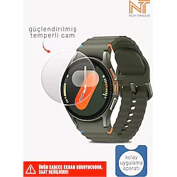 Nezih Case Samsung Galaxy Watch7 40mm Uyumlu Güçlendirilmiş Temperli Cam Ekran Koruyucu