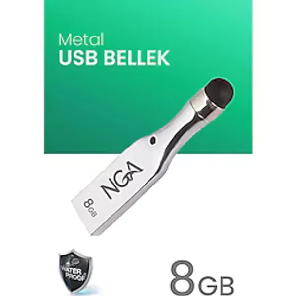 NGA 8 GB Usb Bellek Metal Gövde Güvenli USB Memory - Flash Drive