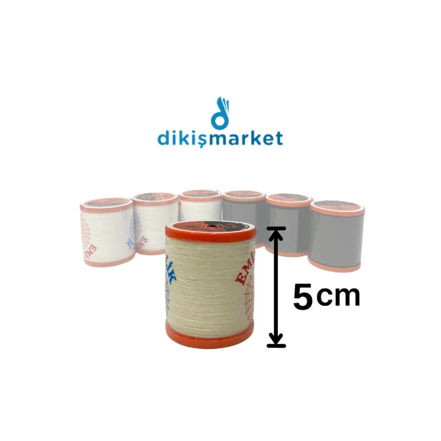 NGV 120 No Siyah-Beyaz Dikiş Ipliği 6 ADET- Küçük Boy Dikiş Ipi Makara (500MT X 6 ADET) -YERLİ ÜRETİM