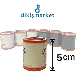 NGV 120 No Siyah-Beyaz Dikiş Ipliği 6 ADET- Küçük Boy Dikiş Ipi Makara (500MT X 6 ADET) -YERLİ ÜRETİM