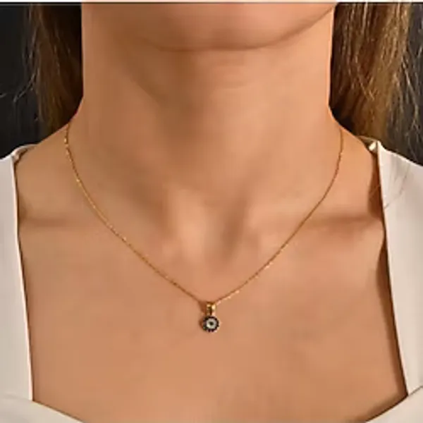 Nida Jewelry 925 Ayar Gümüş Nazar Boncuğu Kolye