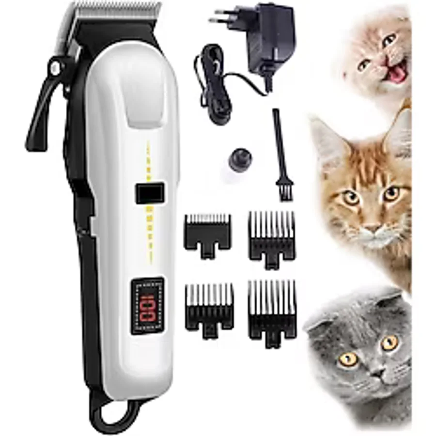 Nikadu 6018/6008 Ultra Güçlü Pet Series Şarjlı Kablosuz Kedi Köpek Traş Makinesi Evcil Hayvan Tüy Kesme