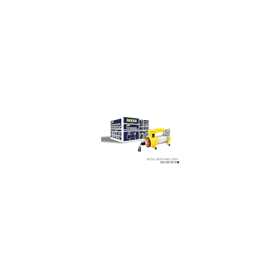 Niken 025 001 02 01 130 W Işıklı Sarı Mini Metal Araç Kompresörü