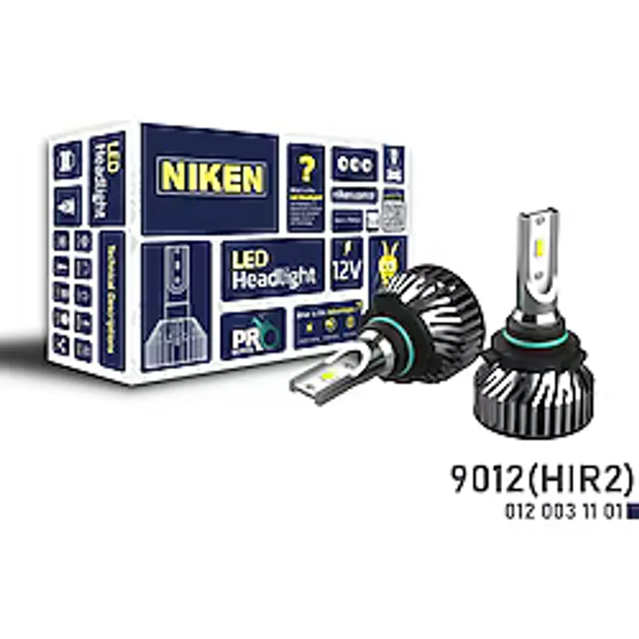 Niken 9012 Hır2 Led Xenon Far Aydınlatma Seti Şimşek Etkili Niken Pro 6400Lm