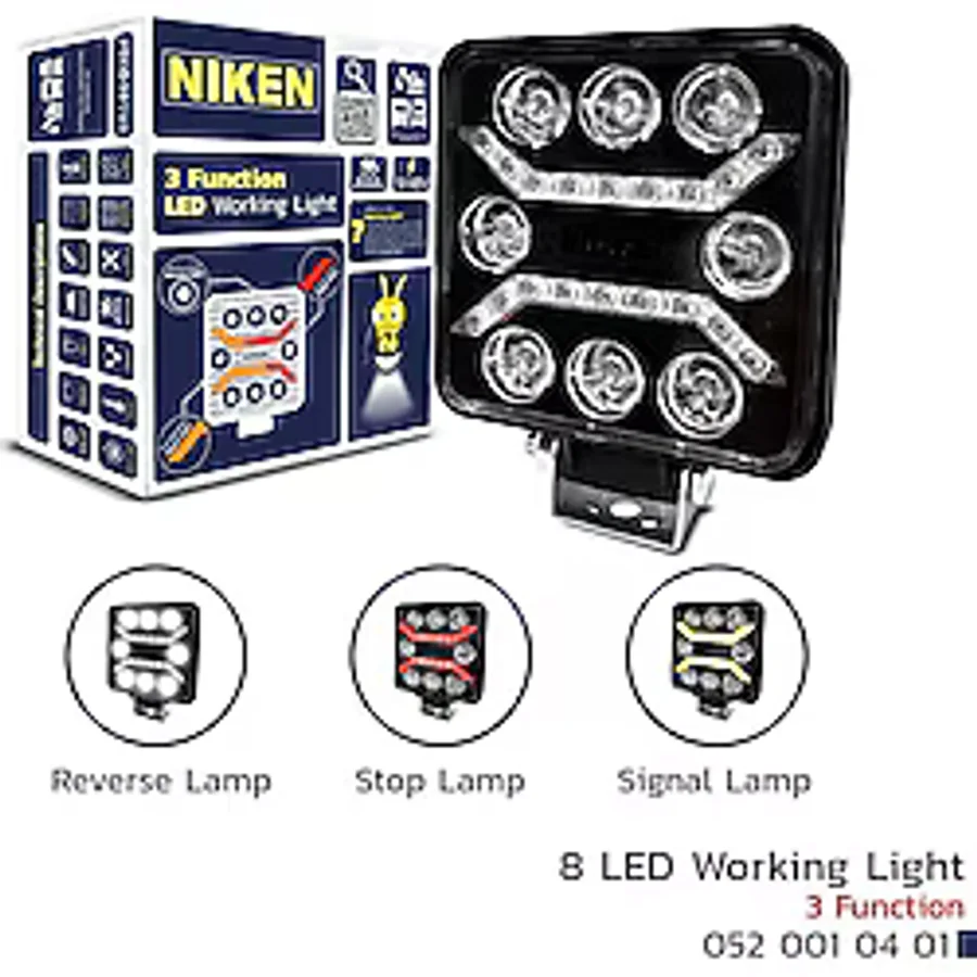 Niken Çalışma Lambası Pro 8 Ledli Kare 3 Fonksiyonlu