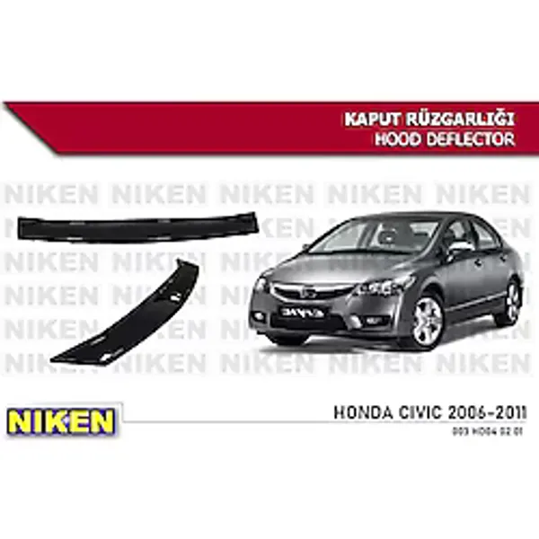 Niken Honda civic fd6 uyumlu kaput rüzgarlığı koruyucu 2006 / 2012