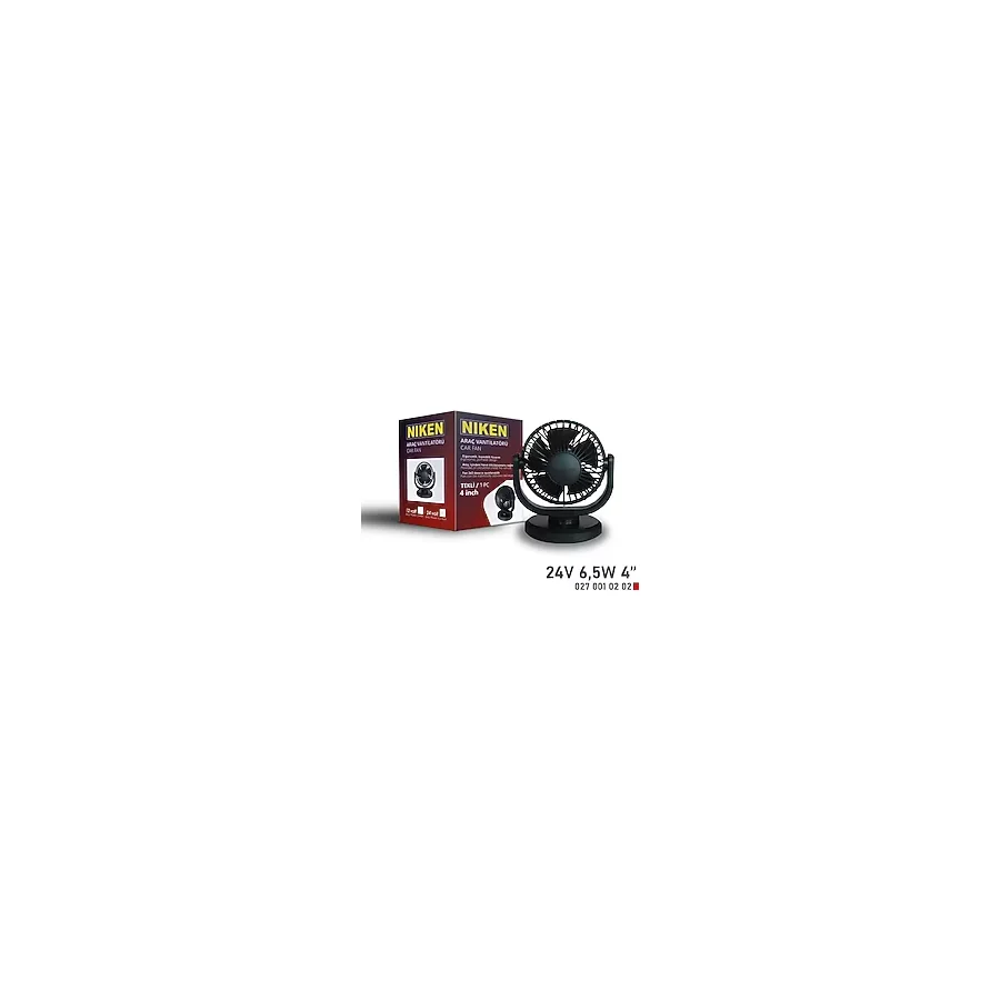 Niken Küçük Tek Başlı 24v Araç Vantilatörü 4 Inç 6,5w