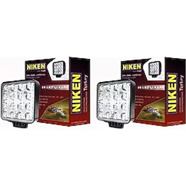 Niken Pro 16 Led Kare Off Road Sis Farı Çalışma Lambası 2 Adet 12-24V 27W