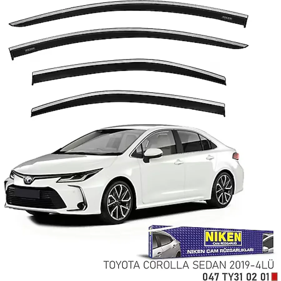 Niken Toyota Corolla Cam Rüzgarlığı Kromlu 2019+ Niken 047 Ty31 02 01