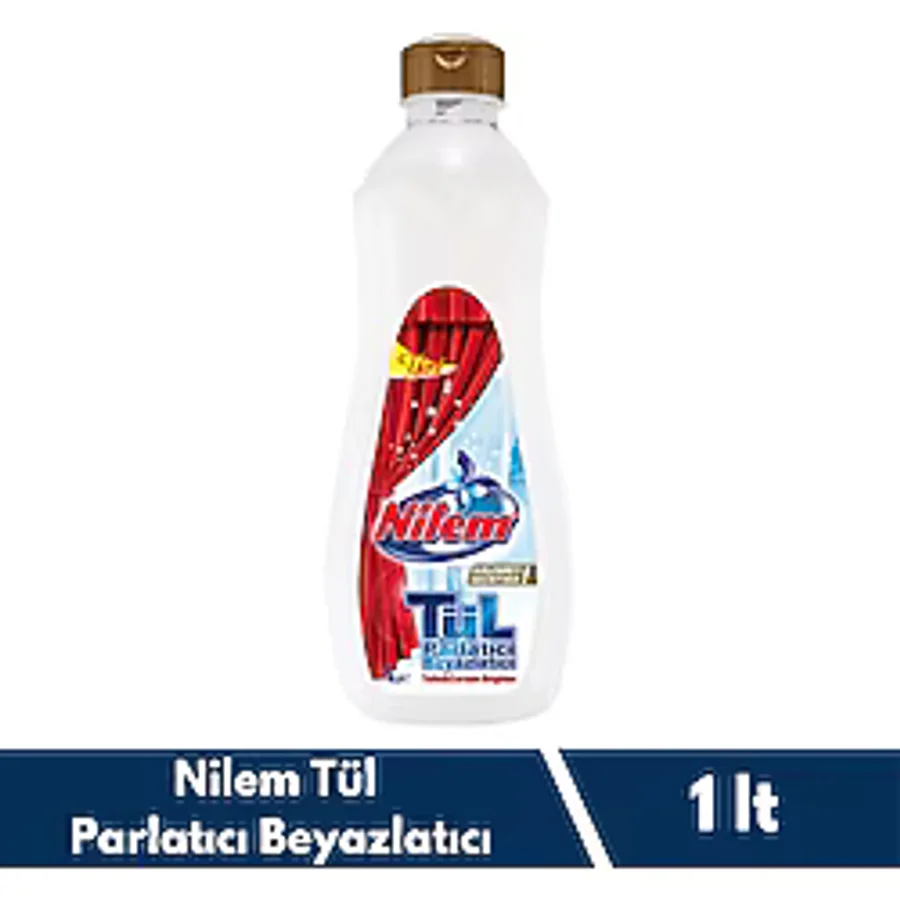 Nilem Tül Parlatıcı ve Beyazlatıcı - 1 Litre, Etkili Leke Giderici ve Renk Yenileyici, Kolay Kullanım
