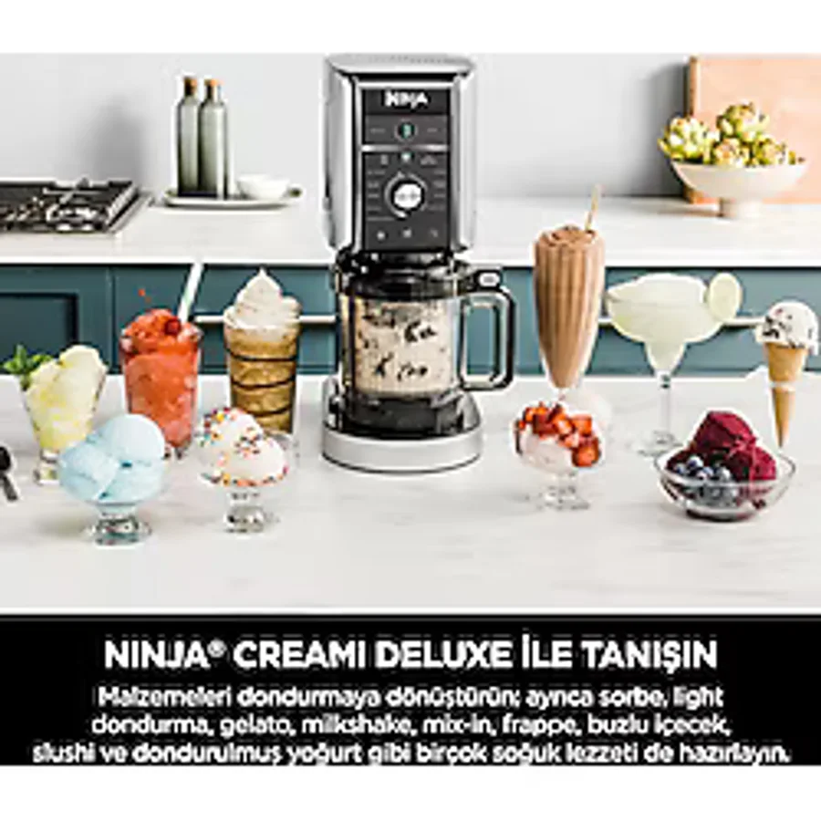 Ninja Creami Deluxe 10in1 Inox Frozen ve Dondurma Makinesi