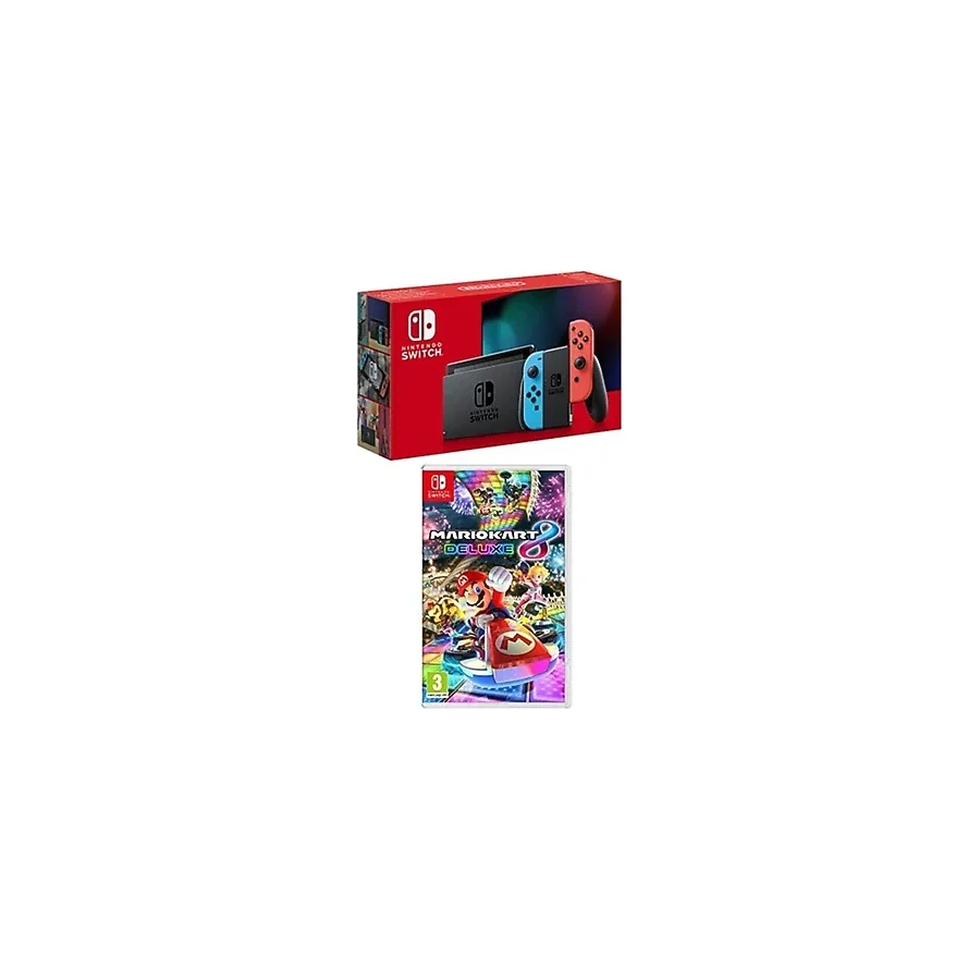 Nintendo Switch Konsol Neon Red Blue + Mario Kart 8 Deluxe Nintendo Switch Oyun