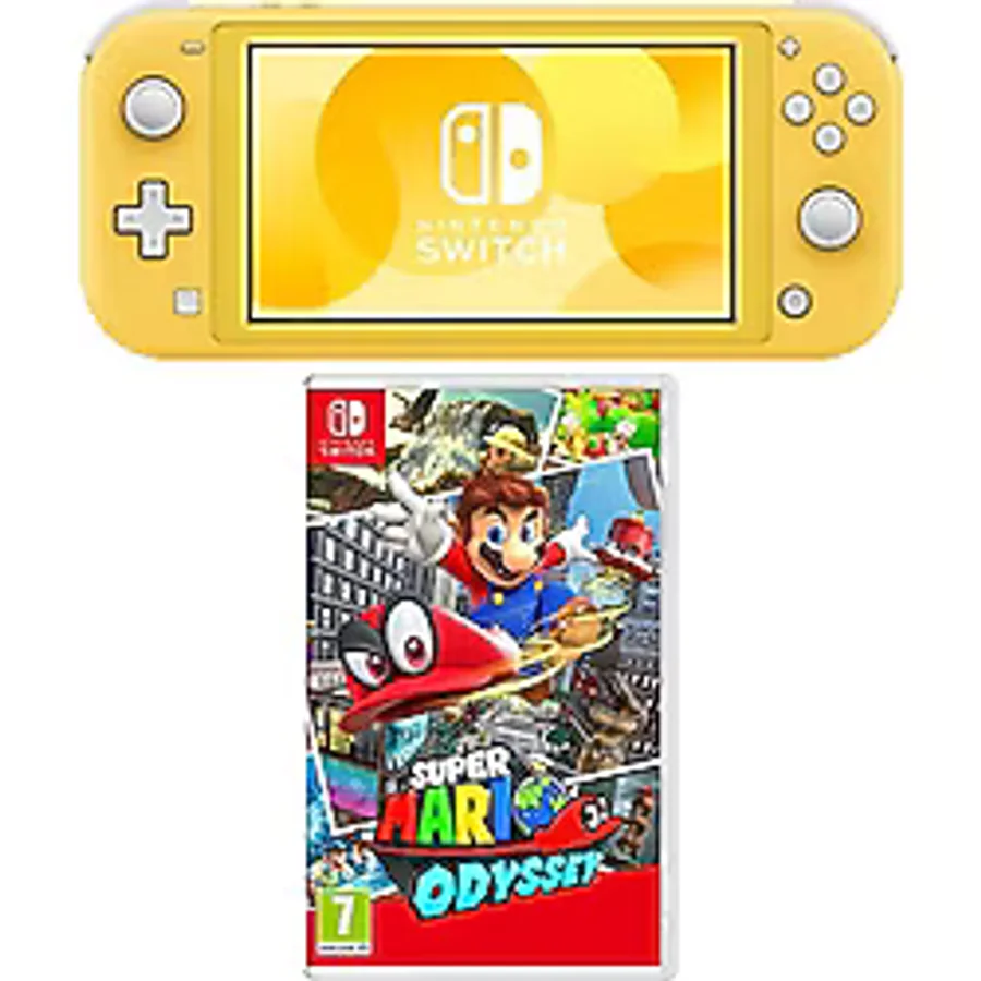 Nintendo Switch Lite Konsol Sarı + Nintendo Super Mario Odyssey Switch Oyun