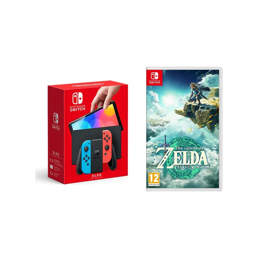Nintendo Switch OLED Yeni Nesil Konsolu + The Legend Of Zelda Tears Of The Kingdom Oyunlu Bundle