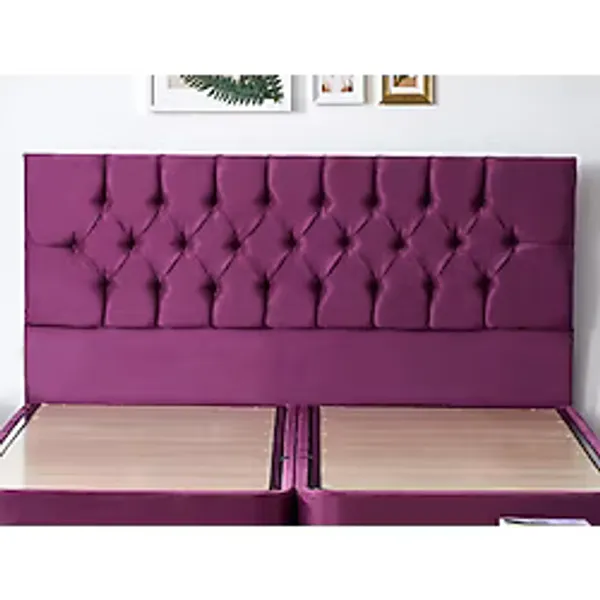 Niron Purple Çift Kişilik Yatak Başlığı - 140 Cm Mor Kumaş Başlık - Baza Ve Karyola Başlığı