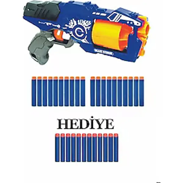 Nİşancı 2 Nerf Silah Sünger Mermi Atan Hot Fire Nişancı-2 Oyuncak Tabanca + 20 Adet HEDİYE Mermi