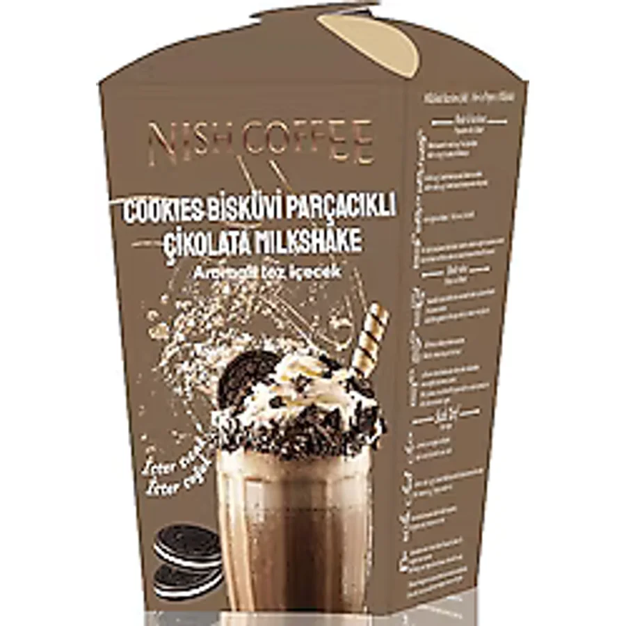 Nish Bisküvi Parçacıklı Çikolatalı Milkshake Toz İçecek 250 gr