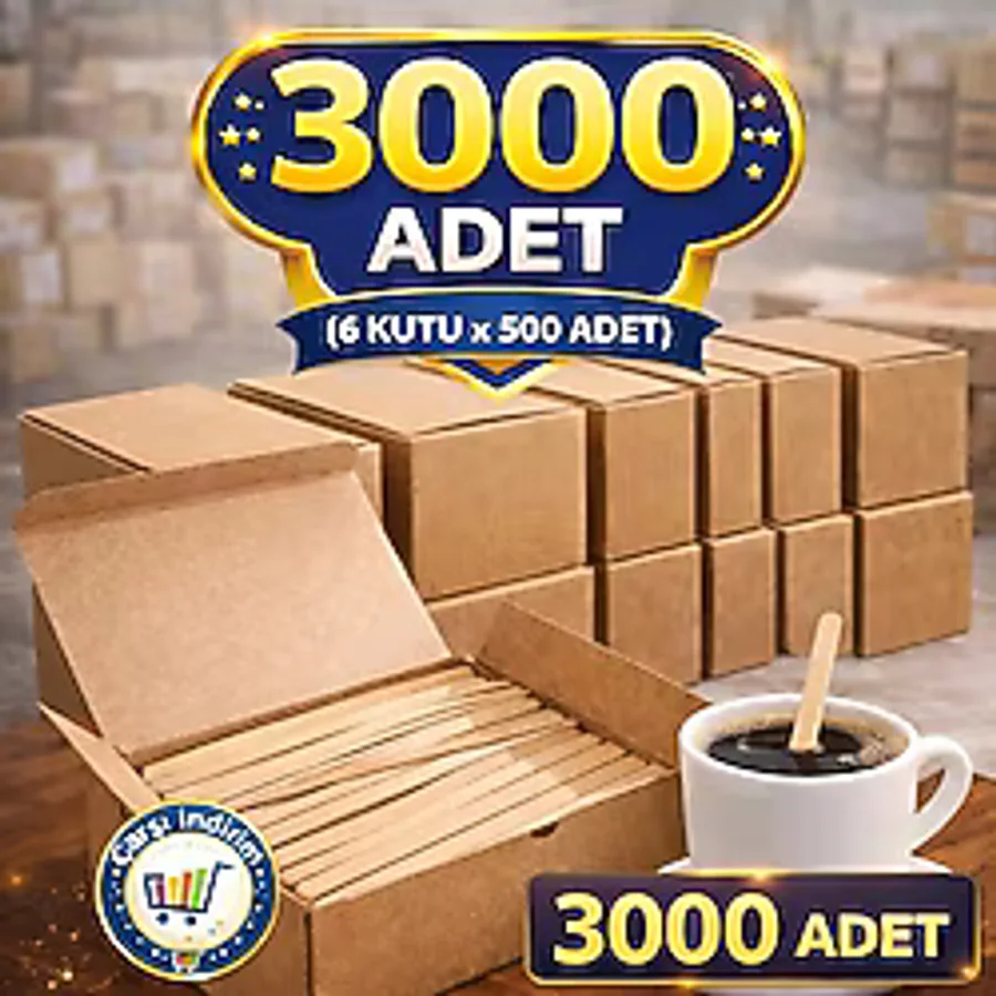 nistabolje 3000 Adet Tahta Ahşap Karıştırıcı Çay Kahve Kaşığı Kaşık Karıştırma Çubuğu