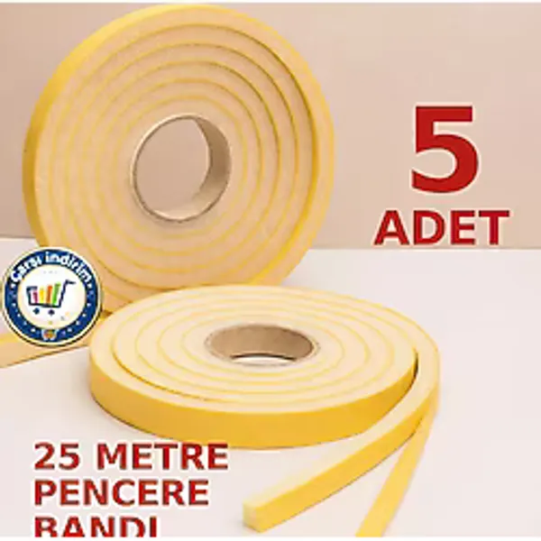 Nistabolje 5 Adet Yapışkanlı Pencere Bandı Isı Yalıtım Süngeri