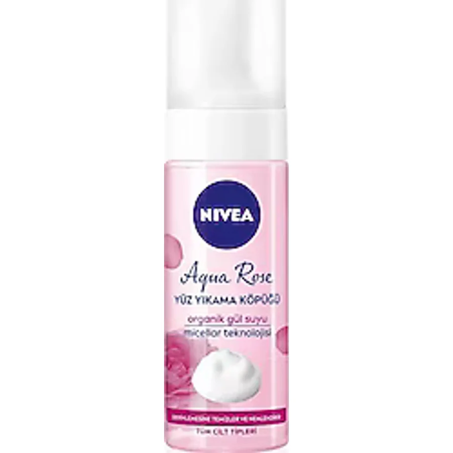 Nivea Aqua Rose Tüm Ciltler için 150 ml Yüz Temizleme Köpüğü