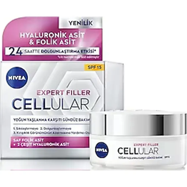 Nivea Cellular Expert Filler Yoğun Yaşlanma Karşıtı 15 Faktör Gündüz Kremi 50 ml