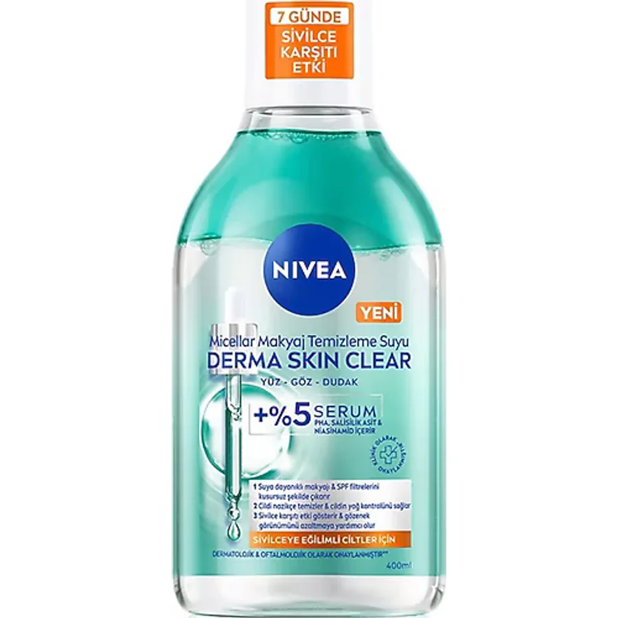 Nivea Derma Skin Clear 400 ml Makyaj Temizleme Suyu