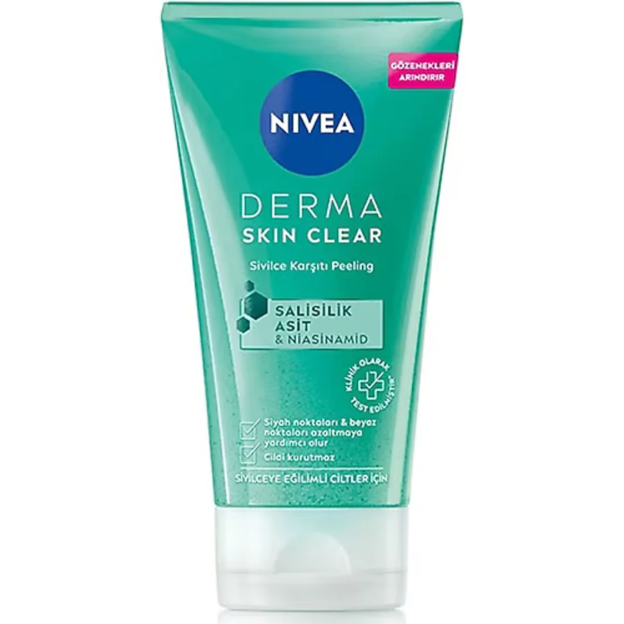 Nivea Derma Skin Clear Sivilce Karşıtı Yüz Temizleyici Peeling 150 ml