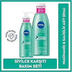 NIVEA Derma Skin Clear Yüz Temizleme Jeli 150 ml+Nivea Tonik 200 Set