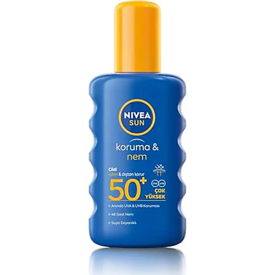 NIVEA Güneş Koruyucu & Nemlendirici Sprey GKF50 200 ml + NIVEA Soft 75 ml el kremi