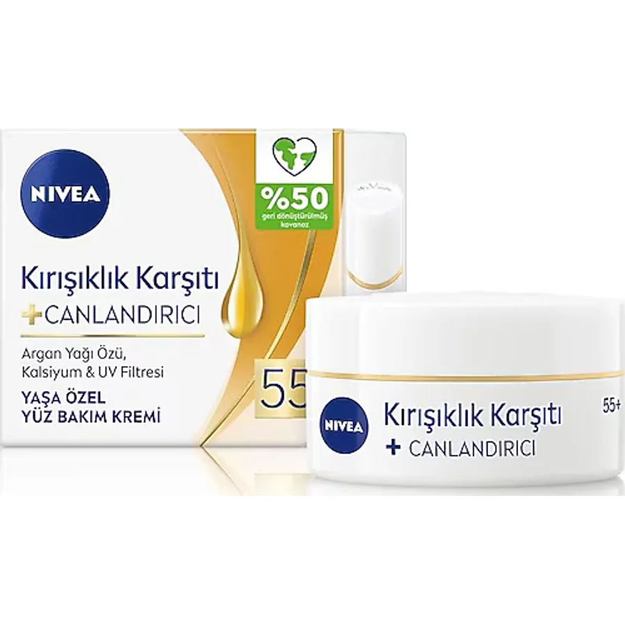 Nivea Kırışıklık Karşıtı Yenileyici 55+ Yaş Yüz Bakım Kremi 50 ml