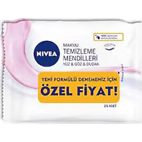 Nivea Kuru ve Hassas Ciltler için 25'li 2 Adet Makyaj Temizleme Mendili