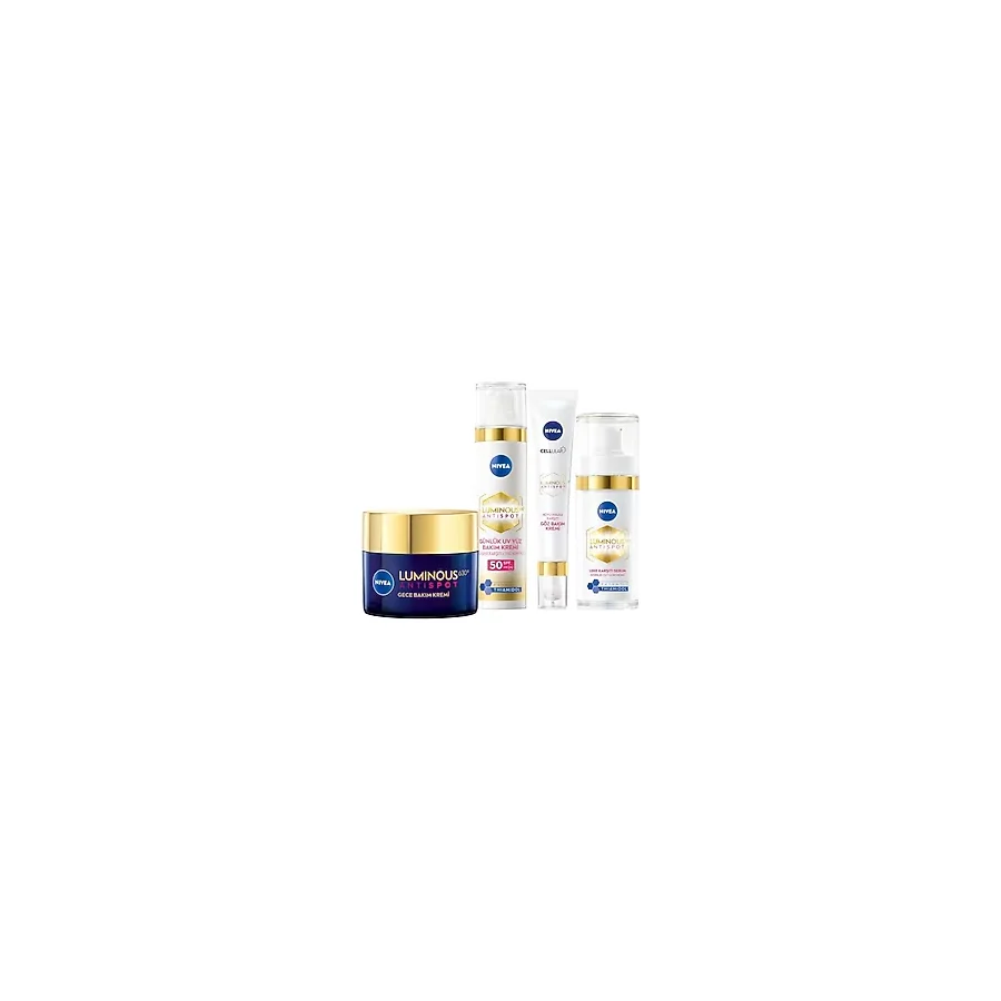 Nıvea LUMINOUS630 Leke Karşıtı Cilt Bakım Seti,gündüz Yüz Kremi 50ML,GECE Kremi,cilt Serumu,göz Kremi
