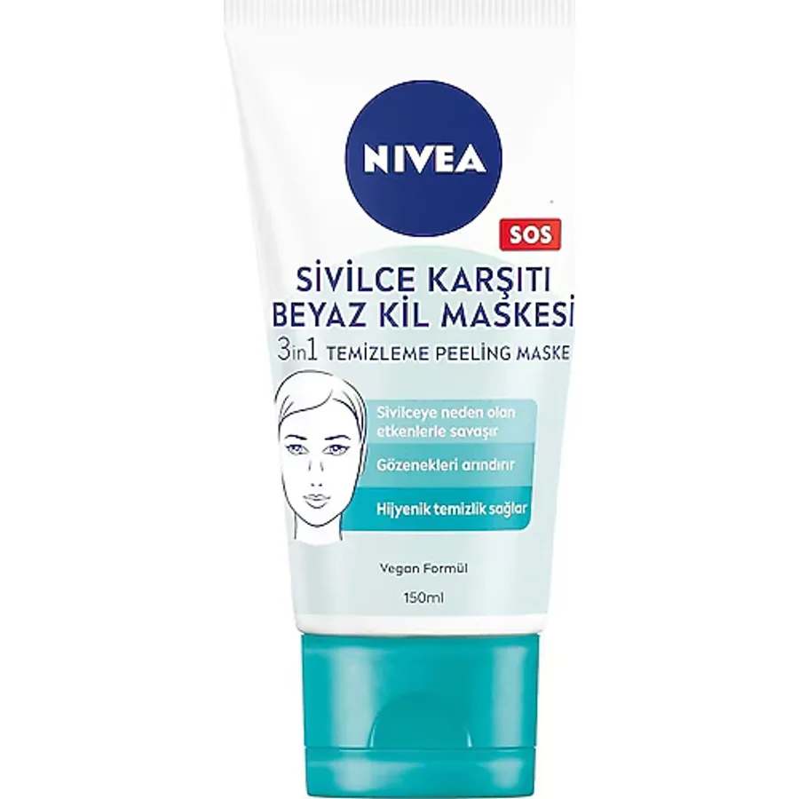 Nivea Sivilce Karşıtı 3'ü 1 Arada 150 ml Beyaz Kil Maskesi