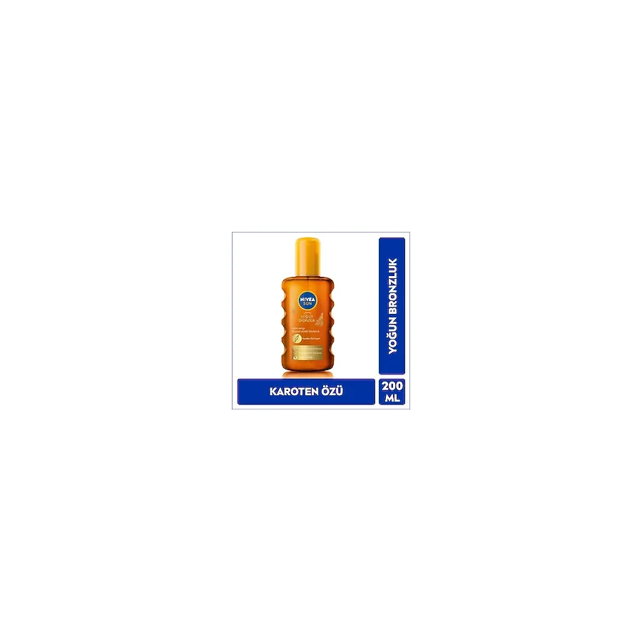 Nivea Sun SPF 6 Güneş Yağı Sprey 200 ml - Tüm Cilt Tiplerine Uygun, Yoğun Bronzlaştırıcı ve Nemlendirici, Işıltılı, Suya Dayanıklı