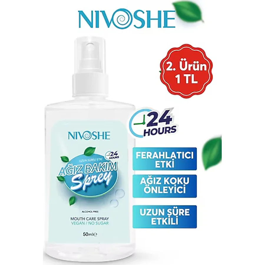 Nivoshe Premium Ağız Kokusu Önleyici Giderici Sprey Anında Koku Giderici Sprey 50 ML