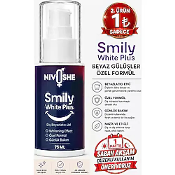 Nivoshe Premium Hızlı ve Etkili Diş Beyazlatıcı Jel 75 ml 2 Diş Ipi Hediyeli Teeth Whitening Gel 75ML