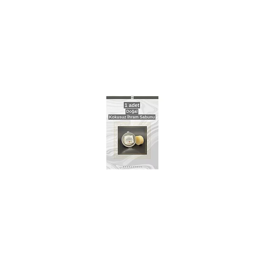 Nkare Ihram Sabunu - 1 Adet Doğal 30 Gram. Kokusuz, Doğal Ihram Sabunu - Hac ve Umre İçin - Ihram Soap - Bej