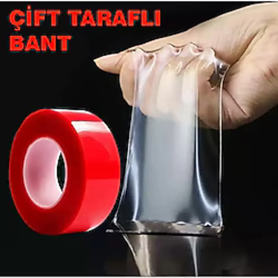 NKT Group Çift Taraflı Şeffaf Silikon Bant 5 M x 10 MM