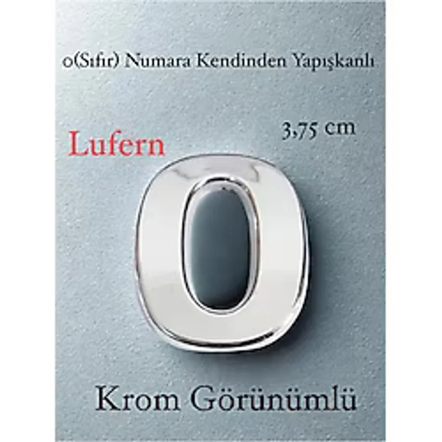 No 0 Kapı Numarası Kendinden Yapışkanlı Masa Dolap Plastik Ev Posta Kutusu Dış Mekan Daire 3,75 Cm