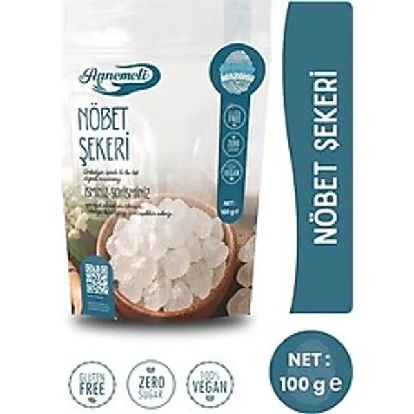 Nöbet Şekeri 100 Gr - Geleneksel Kristal Şeker, İri Taneli Şeker, Çay Ve İçecekler İçin