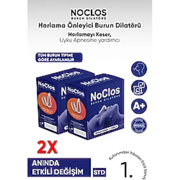 Noclos Burun Dilatörü A+ 2'li Standart Kalıp Horlama Önleyici Steril Medikal Ürün