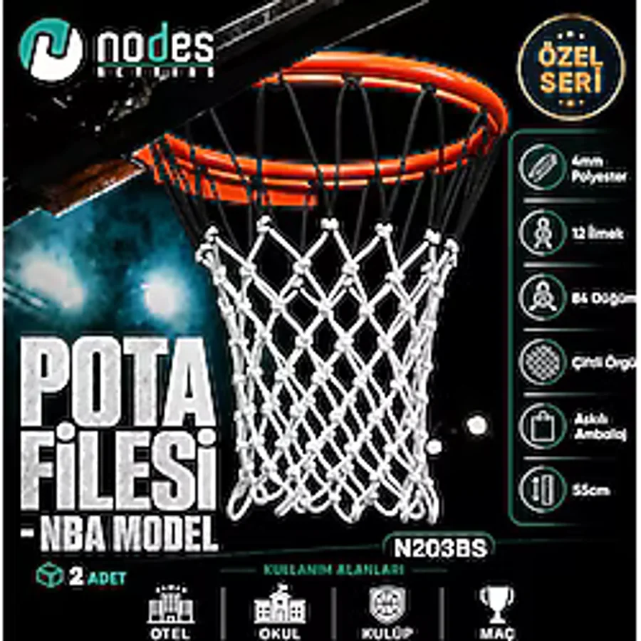 Nodes Basketbol Pota Filesi Ağı - 2 Renk