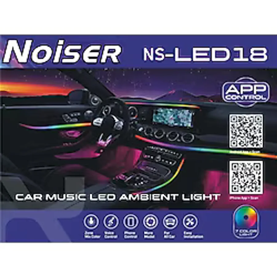Noiser X-LED18 App Kontrollü Rgb Araç Içi Ambians LED