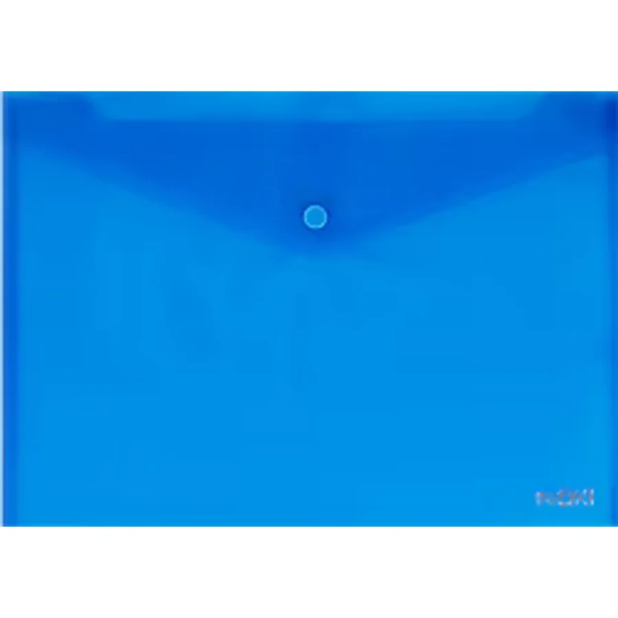 Noki 3101 Mavi A4 Çıtçıtlı Şeffaf Evrak Zarfı