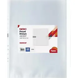 Noki 4836-P(90 Mic) A3 Dikey Poşet Dosya