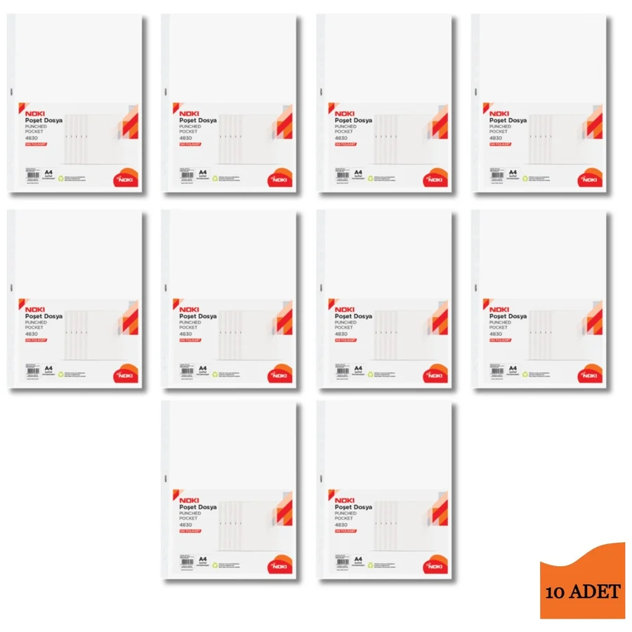 Noki Poşet Dosya Eco A4 100 lü 10 Paket