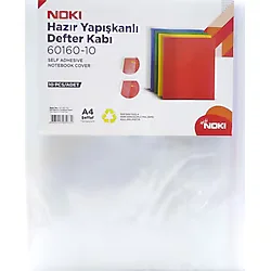 Noki Yapışkanlı Hazır Defter Kabı 10'lu Şeffaf