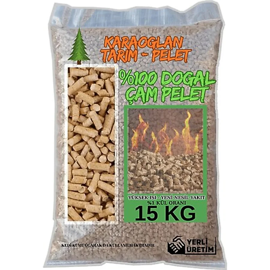 Nokpelet Nok Odun Pelet Yakıtı 15 Kg 6Mm