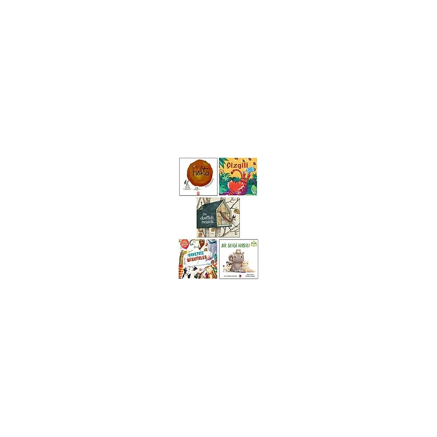 Nokta Peter Reynolds + Çizgili + Bir Dostluk Masalı + Davetsiz Misafirler + Bir Sevgi Masalı / Çocuk Masal Öykü Hikaye Kitapları Seti 5 Kitap