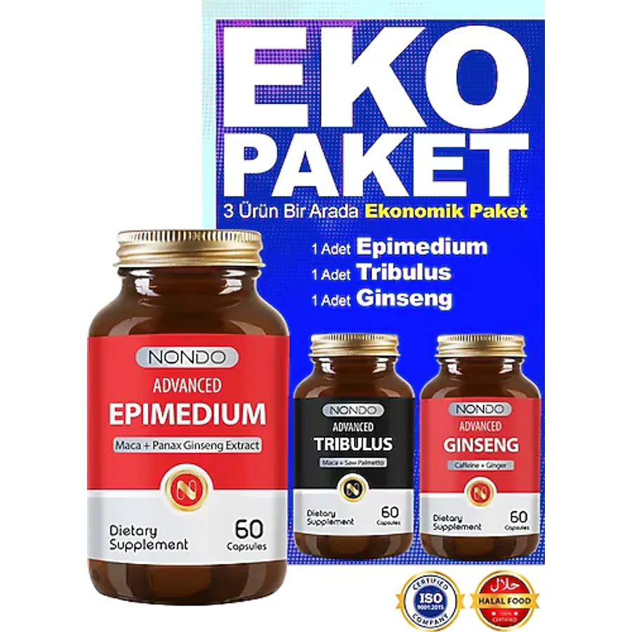 Nondo Erkekler için Hediyeli Avantaj Paketi Epi Maca Tribulus Ginseng
